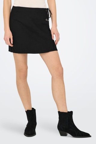 Linnen Short - Zwart