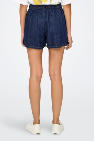 Spijkershort Hoge Taille - Marineblauw