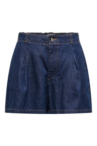 Spijkershort Hoge Taille - Marineblauw