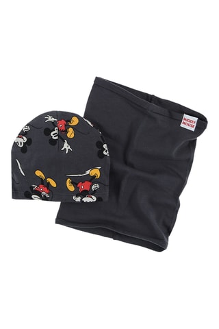 Bonnet et snood Mickey Disney - Noir