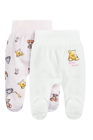 2 pantalons Winnie l’Ourson Disney - Rose et blanc