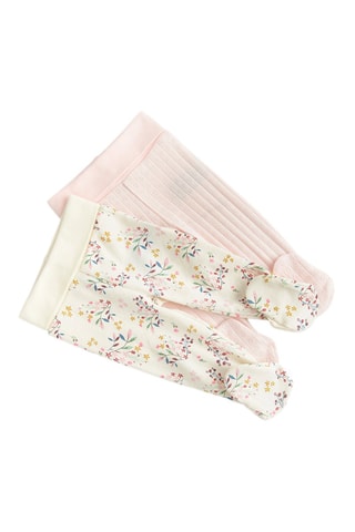 2 pantalons - Ecru et rose