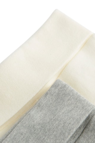 2 pantalons - Gris clair chiné et écru