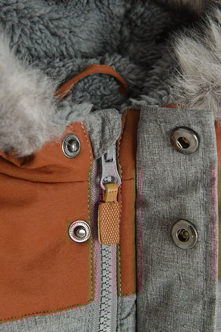 Parka à capuche - Gris chiné