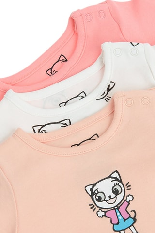 3 bodys Kitty Kotty - Multicolore