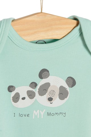 2 grenouillères - Turquoise et gris clair