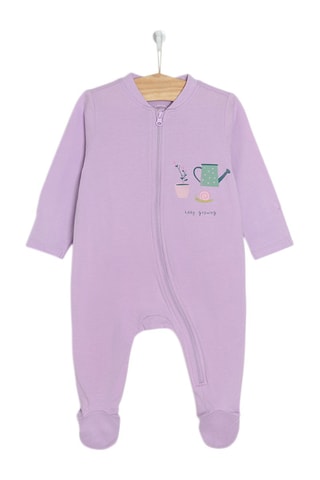 2 grenouillères - Blanc et mauve