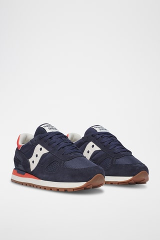 Baskets en nubuck Shadow Original - Bleu marine et orange