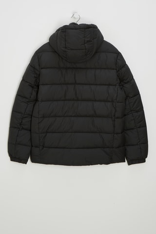 Gewatteerde jas met capuchon - Donkergroen