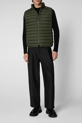 Mouwloos vest- Kakigroen