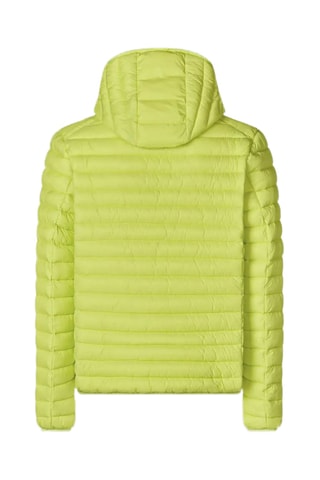Gewatteerde jas met capuchon - Lichtgroen