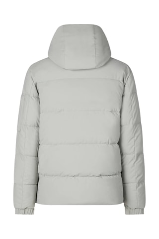 Gewatteerde jas met capuchon - Lichtgrijs