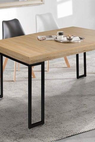 Table extensible Manufacture - Naturel et noir