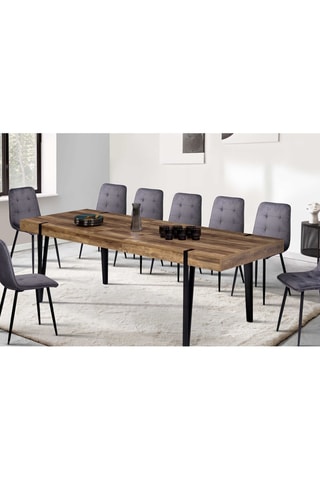 Table extensible Hudson - Imitation bois et noir