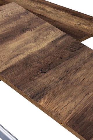 Table extensible Hudson - Imitation bois et noir