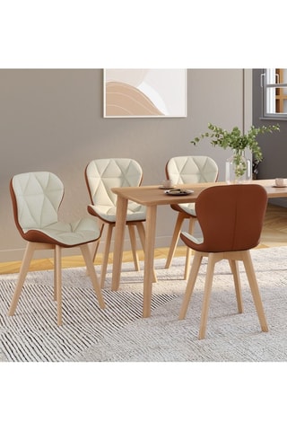 4 chaises en bois Gladys - 46 x 79 x 50 cm