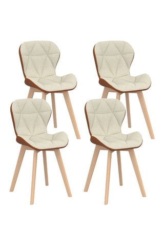 4 chaises en bois Gladys - 46 x 79 x 50 cm