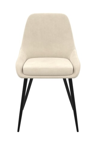 2 chaises Olivia - 47,5 x 79 x 54 cm - Revêtement en velours