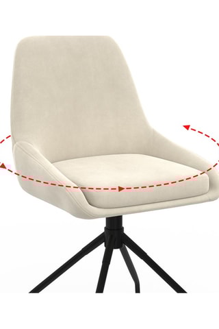 2 chaises Olivia - 47,5 x 79 x 54 cm - Revêtement en velours