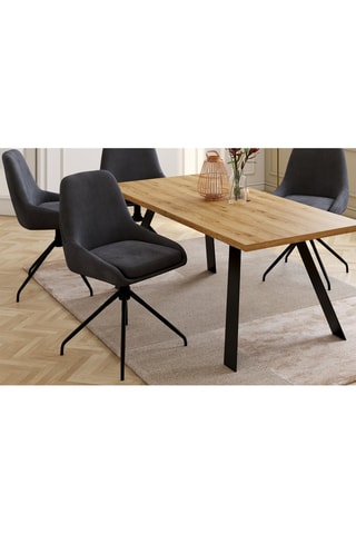 4 chaises Olivia - 47,5 x 79 x 54 cm - Revêtement en velours