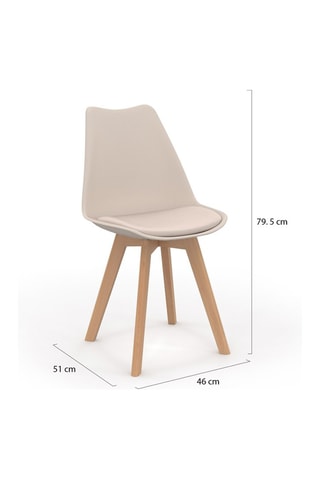 4 chaises Nordia - 46 x 79,5 x 51 cm