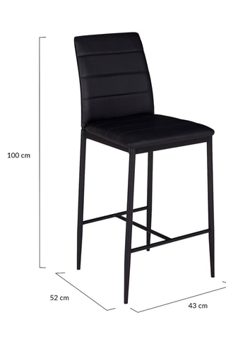 2 tabourets de bar Regilux - 43 x 100 x 52 cm