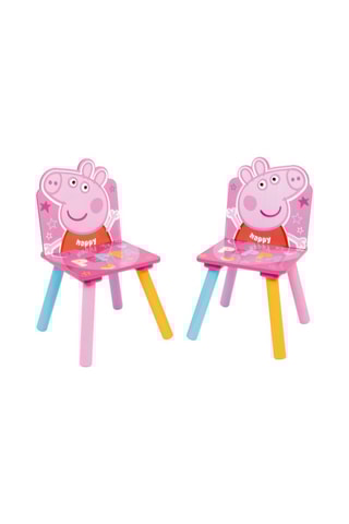 Ensemble Peppa Pig en bois - Rose
