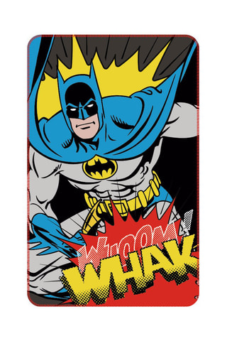 Plaid Batman La Ligue des Justiciers DC Comics - 150 x 95 cm - Bleu et jaune