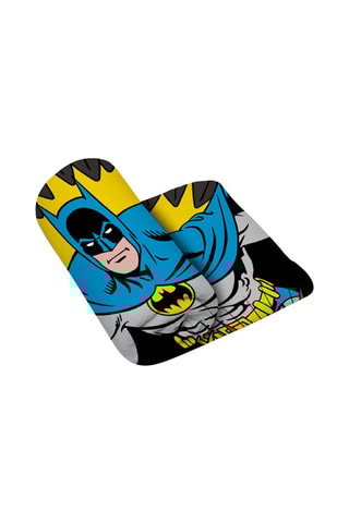 Plaid Batman La Ligue des Justiciers DC Comics - 150 x 95 cm - Bleu et jaune