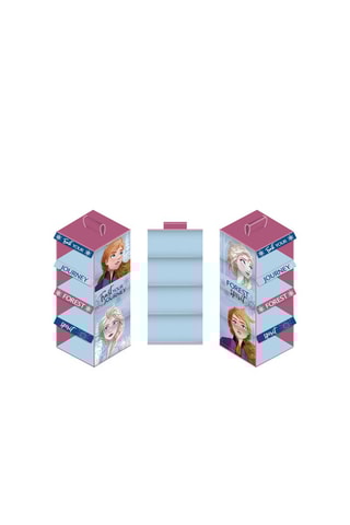 Colonne de rangement Elsa et Anna La Reine des Neiges Disney - Rose et bleu ciel