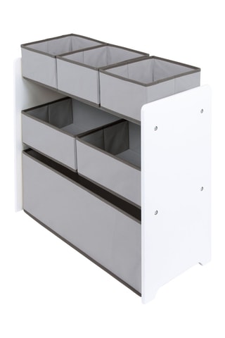 Meuble de rangement - Gris et blanc - 62 x 30 x 60 cm