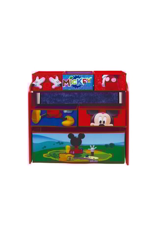 Meuble de rangement 6 cases Mickey Disney - Rouge et bleu - 62 x 60 x 30 cm