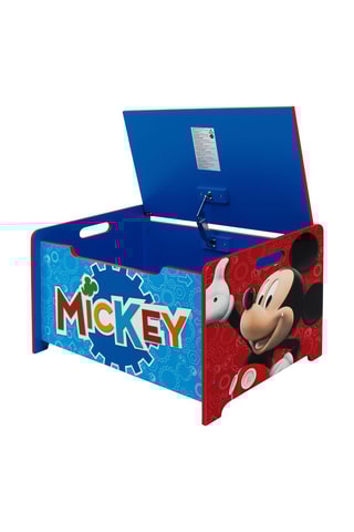 Banc-coffre à jouets Mickey Disney - Bleu et rouge