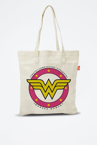 Tote bag Wonder Woman La Ligue des Justiciers DC Comics - Blanc
