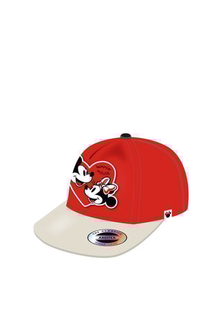 Casquette Mickey et Minnie Disney - Rouge et beige