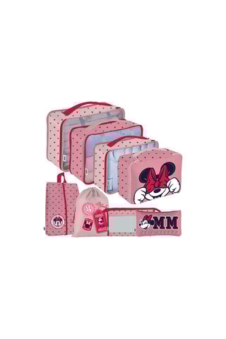 Kit de voyage Minnie Disney - 8 pièces - Rose et rouge