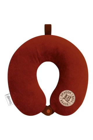Coussin de voyage en velours Dragon Ball Super - Rouge brique - 30 x 30 x 6 cm