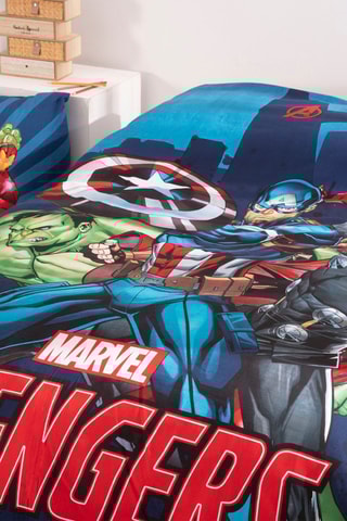 Parure de couette Avengers Marvel - Bleu marine