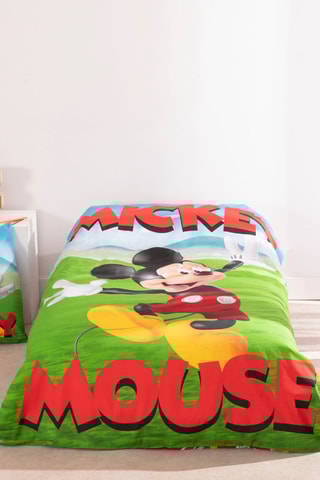 Parure de couette Mickey Disney - Vert et ciel