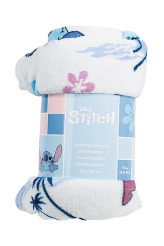 Plaid Stitch Lilo et Stitch Disney - Blanc et bleu - 110 x 140 cm