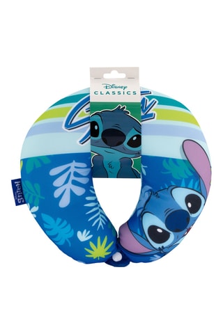 Oreiller de voyage réversible Stitch Lilo et Stitch Disney - Bleu - 28 x 28 x 6 cm