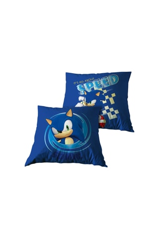 Coussin réversible Sonic - Bleu - 35 x 35 cm