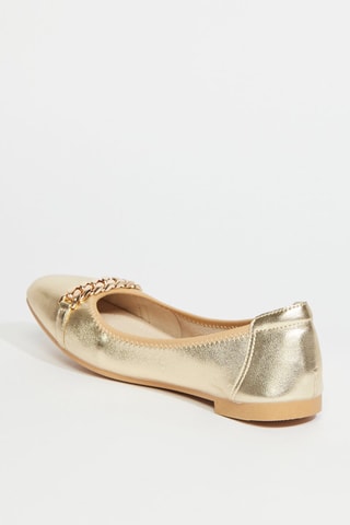 Ballerines en cuir - Doré