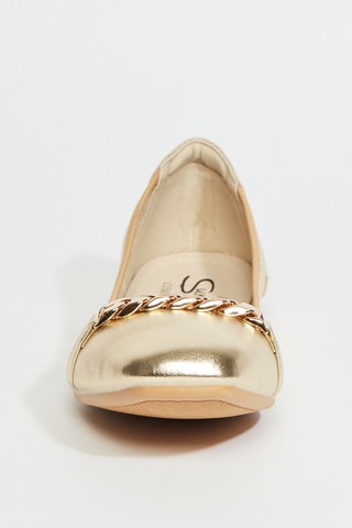 Ballerines en cuir - Doré