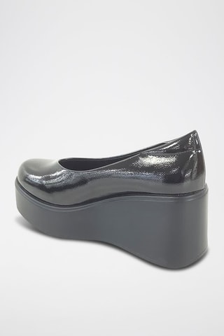 Ballerines compensées vernies - Noir