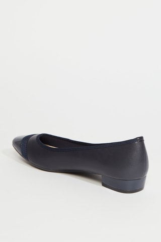 Ballerines en cuir - Bleu foncé