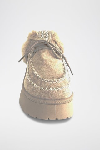 Mocassins fourrés plateformes - Kaki