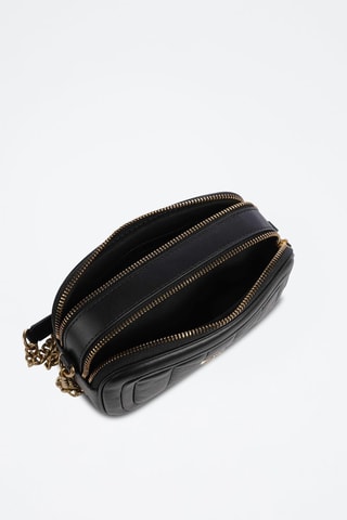 Sac bandoulière en cuir  - Noir