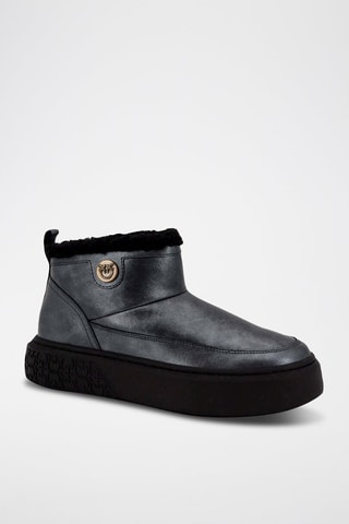 Bottines fourrées en cuir Yoko 22 - Noir