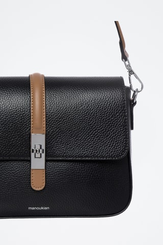 Leren Trendy Handtas Ouda  - Zwart